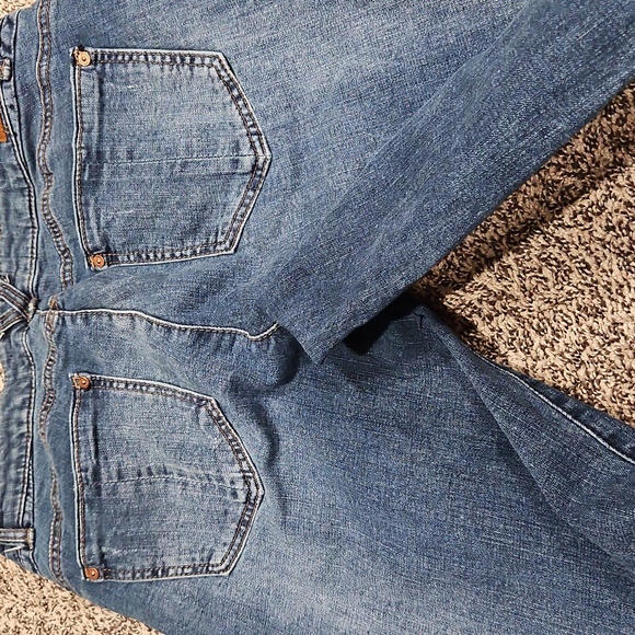 Democracy Blue Straight Leg Jeans with Floral Embroidery - Picture 10 of 10